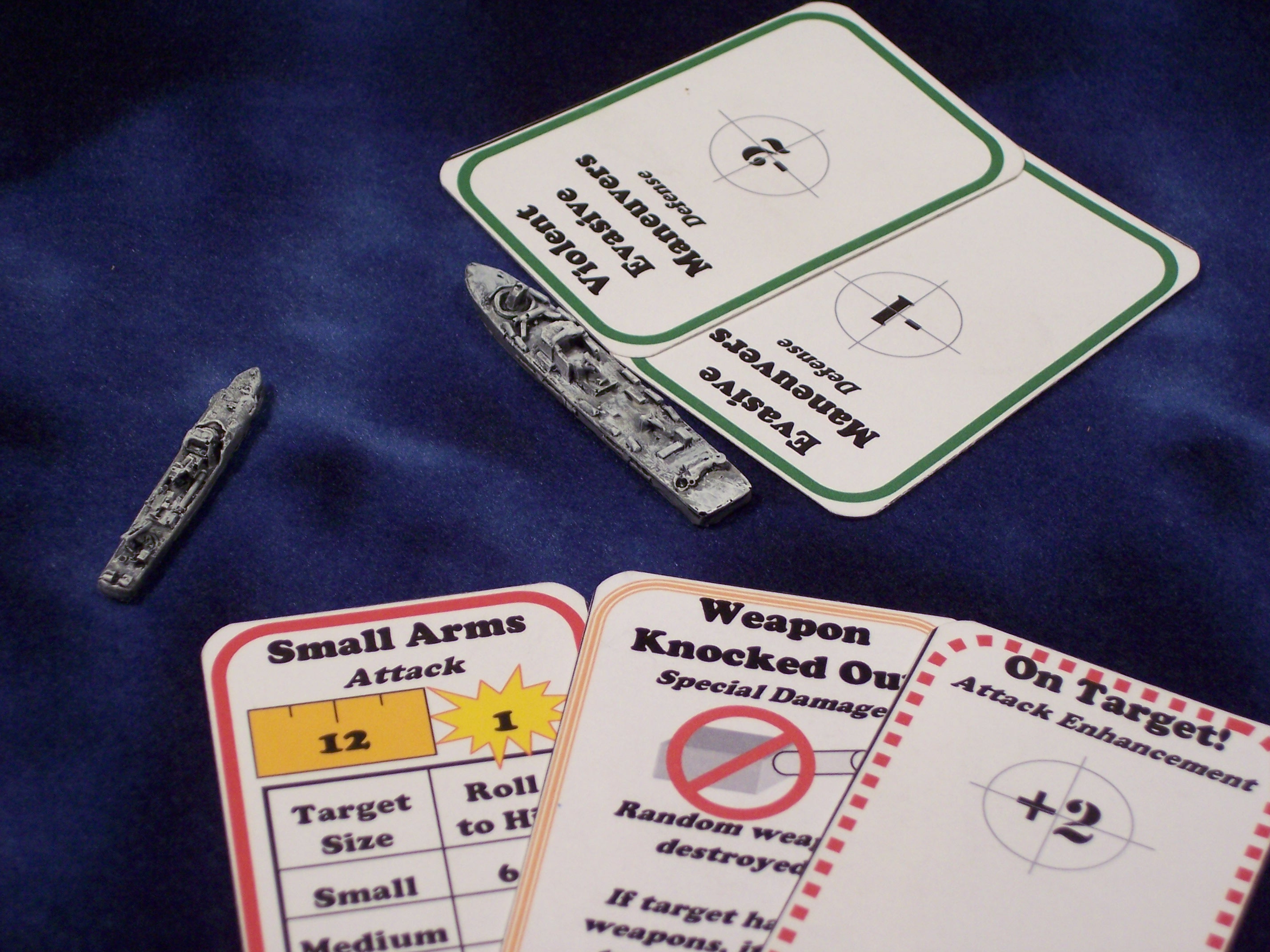 Example of cards being played